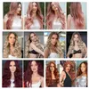 HD Body Wave Highlight Spets Front Human Hair Wigs For Women Spets Frontal Wig Pre Plucked Honey Blonde färgade syntetiska peruker Hår snabbt fartyg