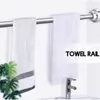 Duş Perdeleri Paslanmaz Çelik Giysiler Kurutma Rafı İçi Boş Deriz NO-Drill Perde Çubuk Balkon Banyosu için Esnek Ayarlanabilir Kutup