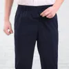 chic Father Pants Quick Dry Breathable Father Trousers Mid Waist Elderly Men Father Pants N5Pi#