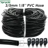 Püskürtücüler Sprycle 10120m 3/5mm PVC Hortum Mikro Damla Sulama Sistemi W/Puncher 1/8 '' Bahçe Boru Borusu Ok Dam damma Bitkileri Sera