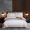 Set biancheria da letto in cotone egiziano 1000TC 4/6 pezzi matrimoniale Queen US King Size copripiumino ricamato a 3 linee federe lenzuolo