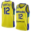 Tryckt Brasils Basketball Jersey 2023 World Cup 2 Yago Santos 14 Leonardo Meindl 32 Georginho de Paula 50 Bruno Caboclo 10 Tim Soares Online Sell