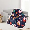 Blankets Fluffy Christmas Blanket Soft Cozy Santa Claus Elk Pattern Sofa Throw For Couch Bed Decoration Adults
