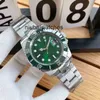 Designer Watches Rlx Green Watch Luxury Black Mechanical Blue Family Diver Water Ghost Solid Steel Luminous Waterproof Japanese Rörelse Swiss varumärke