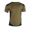 Men's T Shirts Men Short Sleeve Fitness Elastic Running Sport T-shirt Compression Bodybuilding Quick Drying Tops Summer Cycling