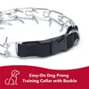 Halsbanden Prong-halsband voor training zonder trek Verstelbare knijpkleine, middelgrote en grote honden Zware metalen huisdier-choke