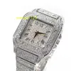 Bloeiende edelstenen Hiphop Hip Hop Women Men Iced Diamond Watch