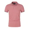 Zomer nieuwe heren lucht hart korte mouw poloshirt ademend busin fi T-shirt heren polo kleding K5IO #