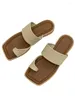 Tofflor Flat Shoes Female Woman's Rubber Flip Flops Luxury Slides 2024 Hawaiian Summer Designer Rom Basic Fashion PU WOM