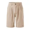 Pantaloncini da uomo Casual da uomo estivi Gamba larga vestibilità ampia da spiaggia con cerniera elastica in vita dritta
