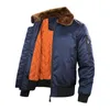 autumn Bomber Jacket Men 2023 New Winter Warm Windproof Fur Collar Jacket Male Coat Outdoor Casual Vintage Military Men Clothing h39Q#