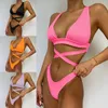 Kvinnors badkläder Bandage Fashion Anti-Deformed Women Swimsuit Special Bikini Set Split för vattenaktivitet