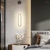 Lámpara de pared, luz Led nórdica para mesita de noche, sala de estar, comedor, dormitorio, espejo, accesorios de iluminación frontal, colgante montado minimalista