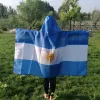 Tillbehör Argentina Flag Cape Body Flag Banner 3x5ft Polyester World Country Flag Cape Sports Fans Body Flag, gratis frakt