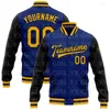 Giacche da uomo Bomber bianco reale personalizzato Giacca a scatto Varsity Letterman bicolore Bottone da baseball stampato in 3D