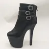 Zapatos de baile LAIJIANJINXIA 20 CM/8 pulgadas PU superior Sexy exótico tacón alto plataforma fiesta mujeres botas Pole C106