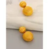 Baumeln Ohrringe Metall Ball Anhänger Weibliche Retro Temperament Geometrische Ohr Ornamente Studs Schmuck Zubehör Geschenk