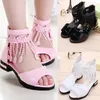 Toddler Baby Girls casual sandals children Sandals Floral Sole Kids Princess beach Sandals Shoes leather sandales filles 240314