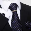 Gravatas Gravatas Gravatas Gravatas Para Homens Mais Novo Design Festivo Presente Gravata Bolso Quadrados Cufflink Conjunto Gravata Camisa Acessórios Mans Dia de Ano Novo Y240325