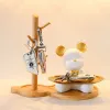 Rzeźby nordycka żywiczna żywica Niedźwiedź taca figurka domowa salon sypialnia klucz do przechowywania dekoracja dekoracja cukierków pojemnik na zwierzęta posąg zwierząt