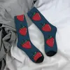 Мужские носки осень-зима забавные унисекс синие клубничные мультяшные фруктовые дышащие носки экипажа