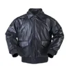 alta qualità A-2 in pelle militare tattico maschio esercito volo bomber giacca da baseball Varsity College Pilot Air Force Coat per gli uomini d4U5 #