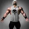 Skull Bodybuilding Stringer Tank Tops Men Stringer Shirt Fitn Tank Top Men Gym Sleevel Hoodies Cott Vest Free Ship T6wt#