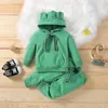 Ensembles de vêtements 0-4Y Belle bébé filles garçons vêtements à manches longues animaux mignons sweat à capuche pull hauts pantalons pantalons tenue ensemble 2 pièces