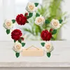 Decorative Flowers Props Items Wedding Decorations For Tables Metal Hoop Centerpiece Objects Star Floral With Base