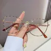 Zonnebril Blauw licht blokkerend metalen brilmontuur Cat Eye-ondersteuning Aangepaste optische bril Anti-computerbril