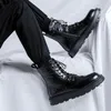 Stiefel Herrenmode Motorrad Anti-Rutsch-tragbar Schwarz Echtes Leder Schuhe High Top Cowboystiefel Hübscher Business Botas Zapato