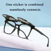 Sunglasses Fashionable 3-In-1 Anti-Blue Glasses Polarized Clips Frame Eyeglasses Men Women Optical Night Driving Glass