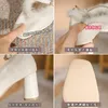 Dress Shoes Women's Snow Boots Autumn And Winter Fashion 2024 Metal Pointed Plush Thick Heel Ankle High Heels