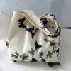 Totes Embroidered Butterfly Lace Vest Bag Leisure Tote Travel Canvas Shoulder Bags For Woman Girl