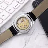 Top Brand di lusso da uomo Orologi da uomo d'affari Orologio di design Quadrante scheletrato Cinturino in vera pelle Meccanico automatico 43mm Orologi da polso in oro per regalo di Natale da uomo