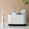 Levererar elektrisk tandborste hållare stort badrum caddy lagring arrangör badtoalett badrum hyllan tandkräm hållare arrangör fall