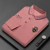 Neue Fi Herren Poloshirt Luxus bestickt Cott Revers Kragen Lg/kurze Ärmel koreanische Tops u4zC #