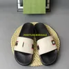 2024 Designer Sandalen Slippers Web Slide Sandaal Zwart Wit Rubber Bloom Bloemen Flats Gear Sole Heren Dames Luxe claquette Sliders Zomerschoenen