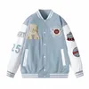 Bomber Jacket Jackets Hip Leather College Letter Unisex Men Varsity Harajuku Coats Baseball Women Be Streetwear Hop Patchwork X2PD#