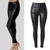 Big Plus Size PU Leather Pants Women Hip Push Up Black Sexy Female Stretch Leggings Jegging Casual Skinny Pencil Pants 240320