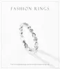 Anéis de cluster 925 prata amor anel para mulheres japão e coreia do sul design doce coração em forma de zircão em camadas jóias de casamento atacado