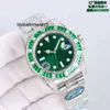 Automatisk klocka RLX Clean Now Diamond Mens Watch 3135 Movement 40mm Green 904L Raffinerad stålvattentät