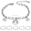 Chain Dropshipping stainless steel bracelet for womens tree heart star accessories charm bracelet wholesale fashion bracelet jewelry 240325