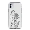 Coque de téléphone personnalisée avec dessin au trait creux, étui Transparent pour Iphone 15 14 Pro Max 13 12 Mini 11pro Se2020 7 8plus X XS XR Xsmax