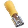 Cuillères 100 pièces 24A isolé 12-10AWG connecteurs de fil à sertir de borne femelle jaune