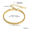 Chaîne Vnox 2/3/4/5mm hommes chaîne torsadée bracelet or acier inoxydable maillon de chaîne réglable minimum bijoux en métal 24325