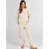 Anrabess Women's Two Piece Outfits Sweatsuit Lounge Matching Set Sweatshirt Jogger Pants Sweat Set Tracksuit