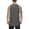 men's Summer Loose Sleevel Fitn Breathable Tank Tops Fi Printed Undershirts y2A1#