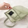 Sacs de rangement Capacité de l'organisateur de toilette de voyage Sac en maille avec poignée portable Séchage rapide Fermeture à glissière Douche robuste pour un maximum