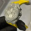 VVS Moissanite ghiacciato a prezzi più bassi con orologio in stile progettato e moderno per uomini